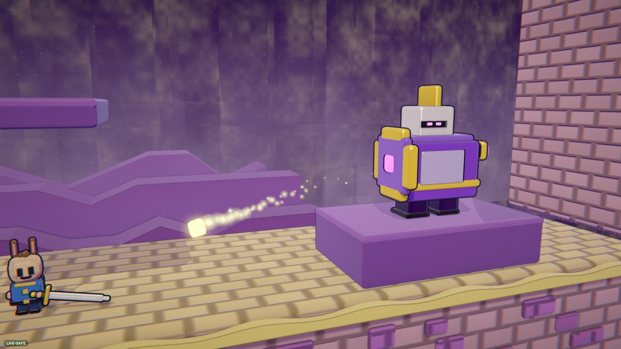 Sir Lobs-a-Lot fires a ricochet orb