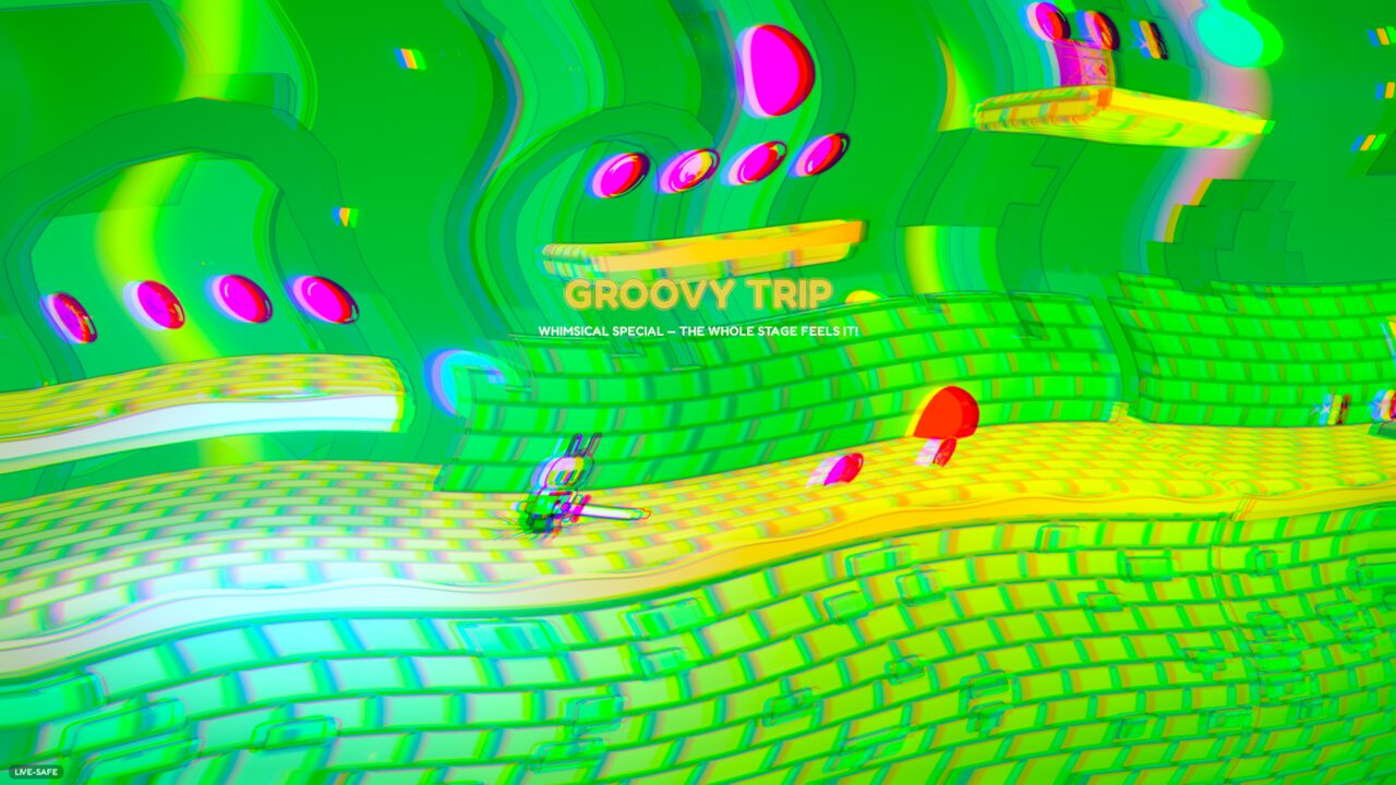 Groovy Trip warps the whole level