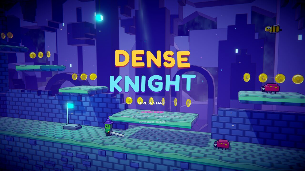 The Dense Knight title screen